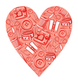Sewing heart vector image