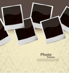 Background with photoframes vector image