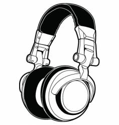 Dj headphones vector image