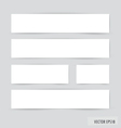Collection of various white note papers vector image