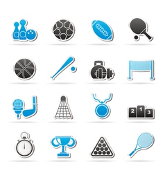 Sport equipment icons vector image