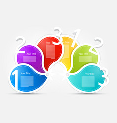 Colorful paper shapes infographic layout with Colorful paper shapes infographic layout with vector image