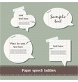 Paper speech bubbles vector image
