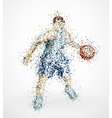Abstract basketball player vector image