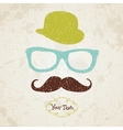Hipster doodle vintage hand-drawn man vector image