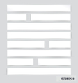 Collection of various white note papers vector image