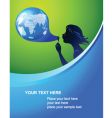 Globe bubble template vector image