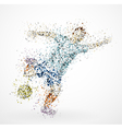 Abstract football player vector image