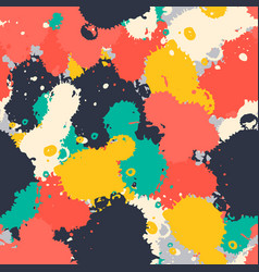 Art brush splash seamless pattern vector image