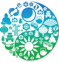 Ying Yang symbols Ying Yang symbols vector image