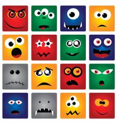 Square monsters vector image