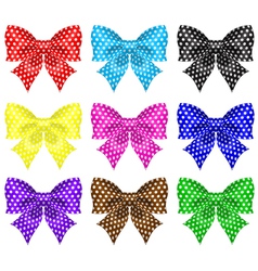 Bows with polka dot vector image