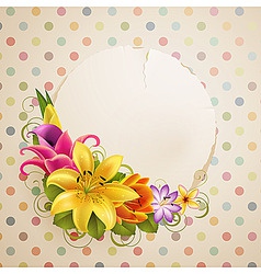 Vintage greeting card vector image