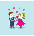 Boy and girl happy valentines day vector image