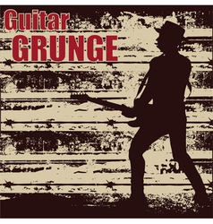 Guitar grunge vector image