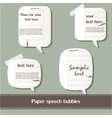 Paper speech bubbles vector image