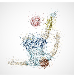 Abstract football player2 vector image