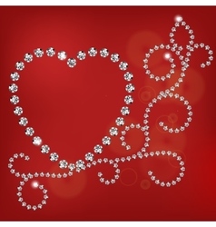 Shiny diamond heart Shiny diamond heart vector image
