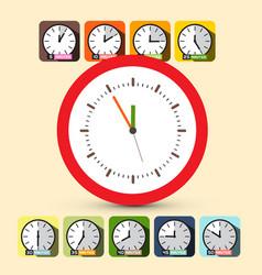 Clock set five to twelve Clock set five to twelve vector image