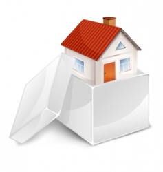 House in box symbol vector image