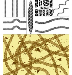 Tire tracks vector image