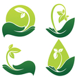 Green hands vector image