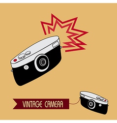 Vintage camera vector image