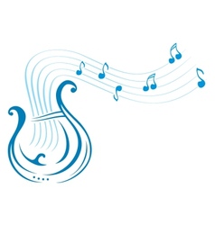 Lyre music vector image
