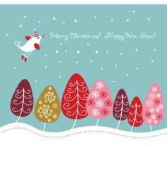 Christmas card vector image