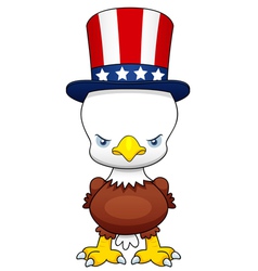 Cartoon American patriotic eagle vector image