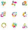 Abstract icons and logos vector image