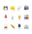 Icon set office and business vector image