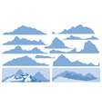 Mountain elements Mountain elements vector image