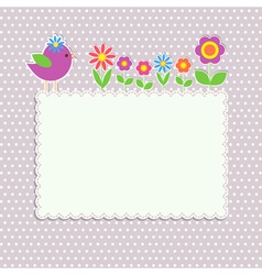 Frame with bird vector image