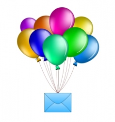 Balloons with mail vector image