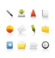 Icon set office and business vector image