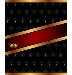 Background with golden luxury crown - vector image