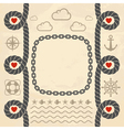 Valentine in marine style vector image