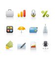 Icon set office and business vector image