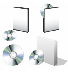 Box for DVD with a disk Box for DVD with a disk vector image