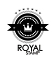 Black retro vintage label tag badge royal stamp vector image