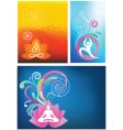 Yoga backgrounds vector image