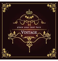 Vintage frame vector image