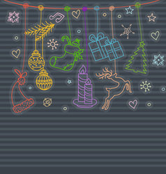 Xmas card vector image