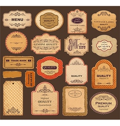 Collection of Xmas labels vector image