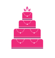 Cake wedding vector image