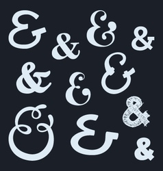 Ampersands vector image