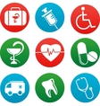 Background with medicine icons and elements vector image