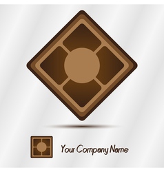 Wooden ceramic logo vector image