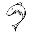 Shark isolated on white background vector image